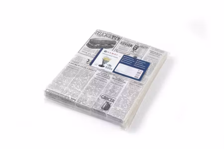Greaseproof paper, HENDI, Newspaper print, 500 pcs., 200x250mm