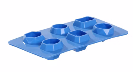 Iskub mould gem-shaped, BarUp, Blå, 2 pcs., 190x105x(H)30mm