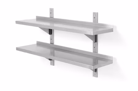 Double wall shelf, Justerbar, med 2 brackets, HENDI, 1000x300x(H)600mm