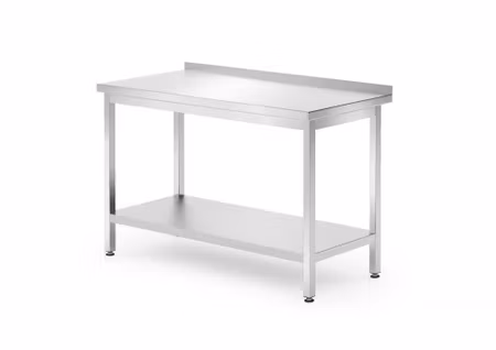 Wall table med a shelf – bolted, depth 700 mm, HENDI, Profi Line, 1200x700x(H)850mm