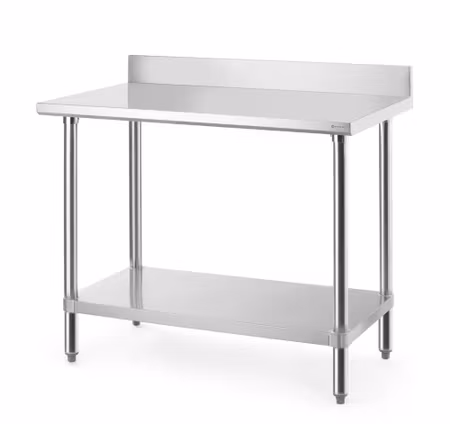 Work table med backsplash, HENDI, Budget Line, 1800x600x(H)950mm