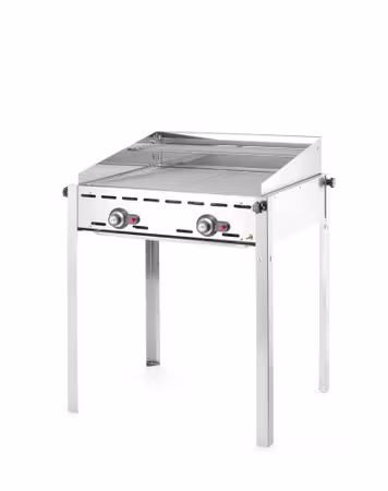 Grön Fire med 2 burners, HENDI, Profi Line, 2x GN 1/1 Grill grids, 11,6kW, 740x612x(H)825mm