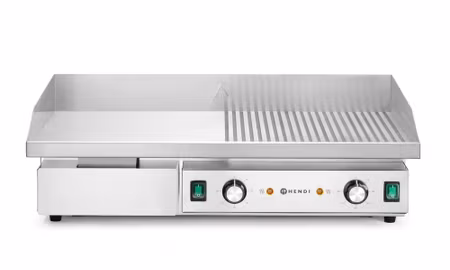 Stekhäll, half flat, half ribbed, HENDI, Budget Line, 400V/4400W, 720x460x(H)241mm