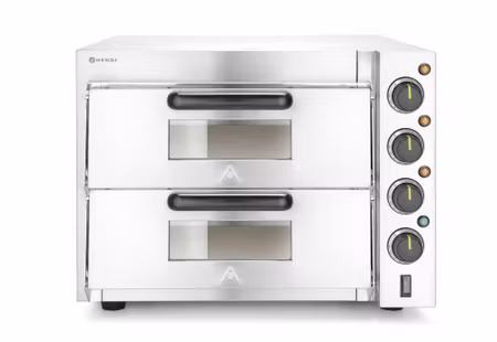 Double deck pizza Ugn 3000W, HENDI, Silver, 230V/3000W, 580x560x(H)435mm