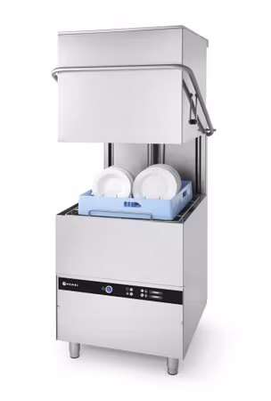Hood Diskmaskin 50x50 - electromechanical control, HENDI, Budget Line, med detergent pump, 400V/8600W, 745x903x(H)1406mm