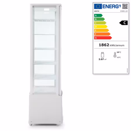 Kyldisk cabinet, 270 l, Arktic, Vit, 230V/290W, 520x550x(H)1870mm