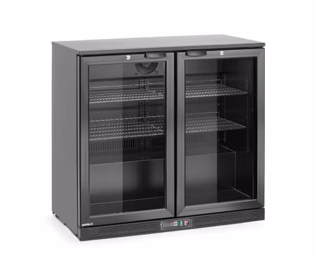 Back bar Kylskåp double-door, Arktic, 158L, Svart, 230V/160W, 530x900x(H)870mm