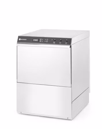 Diskmaskin 50x50 Doppio, HENDI, Budget Line, med detergent dispenser och drain pump, 400V/4900W, 565x605x(H)830mm