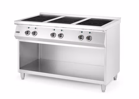 Induktion Spis, 6 hobs, HENDI, Open storage area, 400V/25500W, 1200x700x(H)890mm