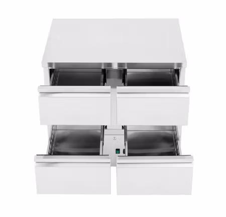 Kylbänk, 4 drawers, Arktic, Without backsplash, 97L, Silver, 230V/220W, 900x700x(H)868mm
