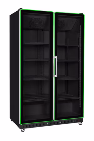 Back bar Kylskåp, double-door, Arktic, 10 shelves, 827L, Svart, 230V/560W, 1130x764x(H)2033mm