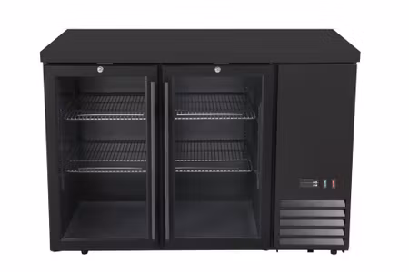 Refrigerated bar counter, Glas doors, Arktic, 4 shelves, 283L, Svart, 230V/185W, 1217x631x(H)865mm
