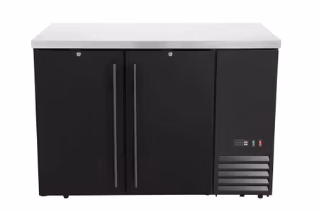 Refrigerated bar counter, solid doors, Arktic, 6 shelves, 493L, Svart, 230V/185W, 1826x631x(H)865mm