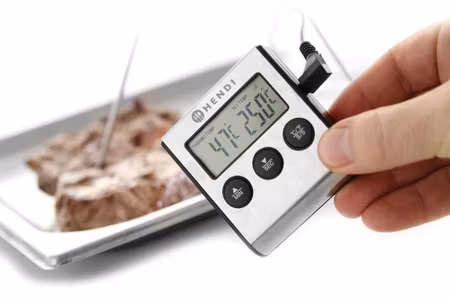Roasting Termometer med Timer, HENDI, 65x70x(H)17mm
