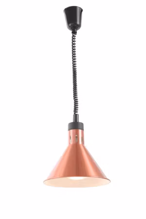 Rise och fall heat lamp, conical, HENDI, Copper, 230V/250W, ⌀275x(H)250mm