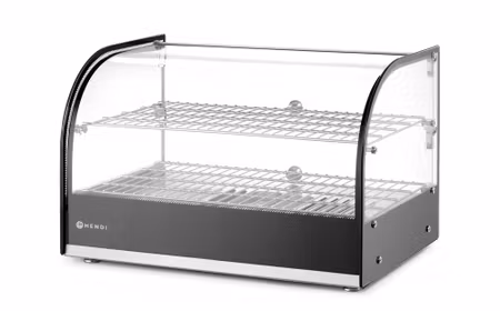 Heated Bänkmodell display two levels, HENDI, double level, Svart, 230V/800W, 554x376x(H)376mm