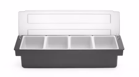 Condiment holder, BarUp, 4 containers, 480x150x(H)100mm