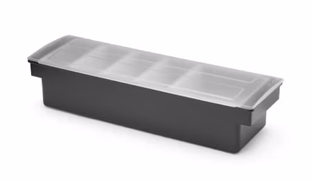 Condiment holder, BarUp, 5 containers, Svart, 480x150x(H)100mm