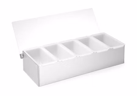 Condiment holder, BarUp, 5 containers, 375x140x(H)90mm
