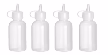Mini sauce dispenser - set av 4 pcs., HENDI, 0,05L, Transparent, ⌀35x(H)100mm