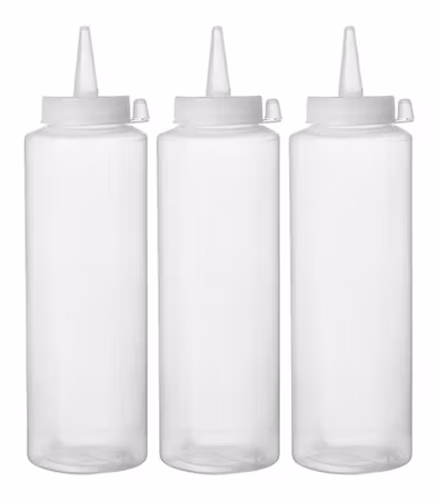 Dispenser bottle set, HENDI, 0,2L, Transparent, 3 pcs., ⌀50x(H)177mm