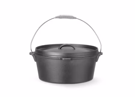 Cast iron Gryta, HENDI, 7,2L, Svart, ⌀310x(H)130mm, Round