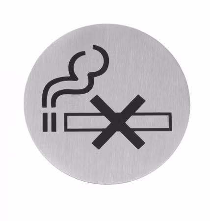 Door signs, HENDI, no smoking, ⌀75mm