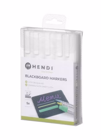 Blackboard markers 6 mm, HENDI, 5 Vit markers