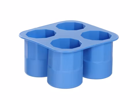 Ice shot Glas mould, BarUp, Blå, 122x122x(H)60mm