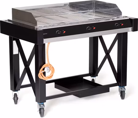 Gas Grill Atlanta, HENDI, Svart, 13kW, 1285x770x(H)917mm