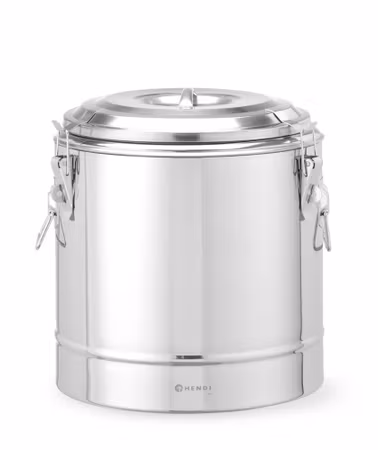 Insulated portable container, HENDI, Kitchen Line, 19L, Silver, ⌀350x(H)400mm