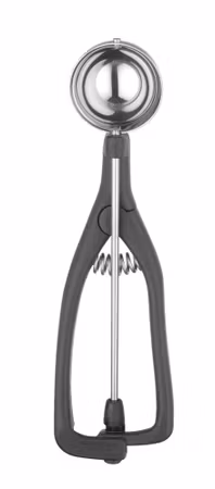 Glas scoop för left-handers, Stöckel, 1/30, Svart, ⌀49mm