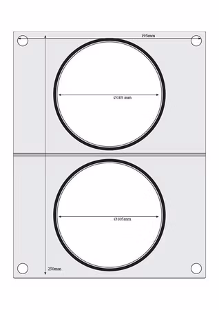 Trågförslutare matrix, HENDI, 2x soup container ø115 mm