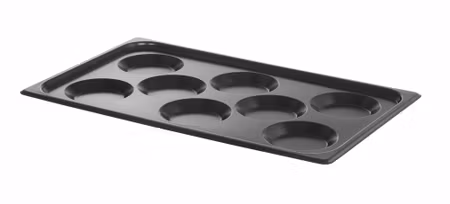 Bricka med non-stick coating CONVECTOMAT EGGPLATE, HENDI, GN 1/1, Svart, 530x325x(H)26mm