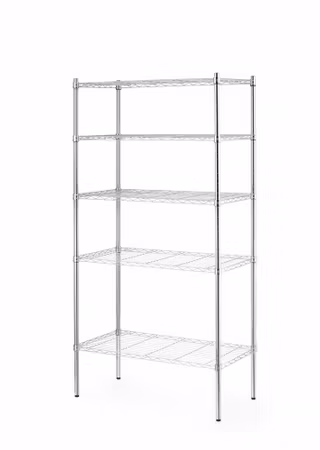 Storage rack med 5 shelves, HENDI, Chrome, 910x455x(H)1830mm