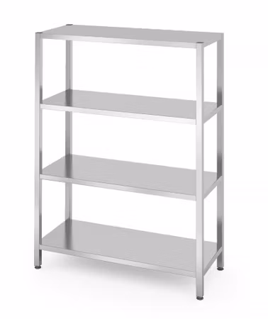 Storage rack med 4 full shelves – bolted, HENDI, Kitchen Line, 1200x500x(H)1800mm