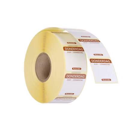 Daily food safety labels, multi-use, easy Avtagbar , HENDI, Thursday, Brown, 1000 pcs., 25x25mm
