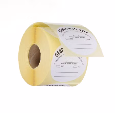 Food safety stickers, multi-use, easy Avtagbar, “USE BEFORE”, HENDI, Vit, 500 pcs., ⌀50mm