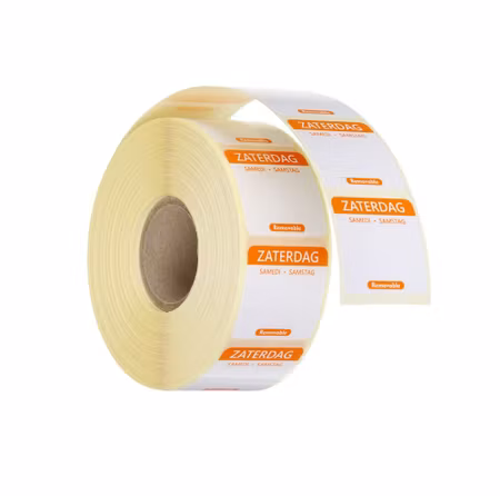 Daily food safety labels, multi-use, easy Avtagbar , HENDI, Saturday, Orange, 1000 pcs., 25x25mm