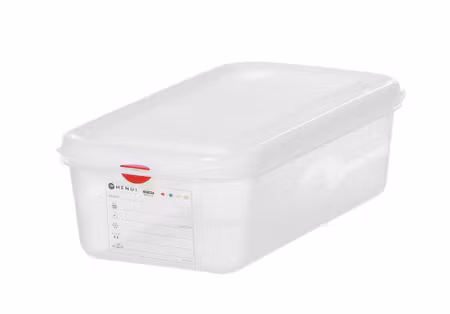 GN 1/3 container, Polypropen, HENDI, GN 1/3, 4L, Transparent, 325x176x(H)100mm, Rectangular