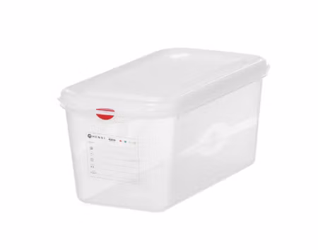 GN 1/3 container, Polypropen, HENDI, GN 1/3, 6L, Transparent, 325x176x(H)150mm, Rectangular
