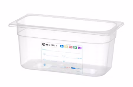 Container GN 1/3 HACCP, HENDI, GN 1/3, 5,7L, Transparent, 325x176x(H)150mm