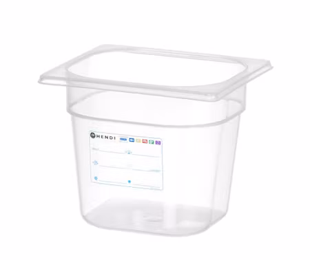 Container GN 1/6 HACCP, HENDI, GN 1/6, 2,4L, Transparent, 176x162x(H)150mm