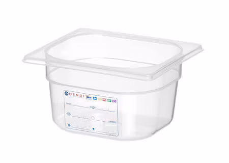 Container GN 1/6 HACCP, HENDI, GN 1/6, 1,6L, Transparent, 176x162x(H)100mm