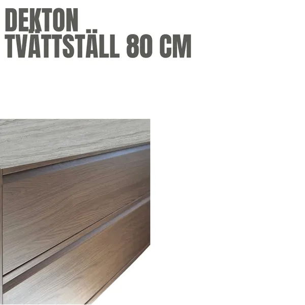 DEKTON Tvättställ 80 cm – Till IKEA och HAVEN kommod eller frihängande