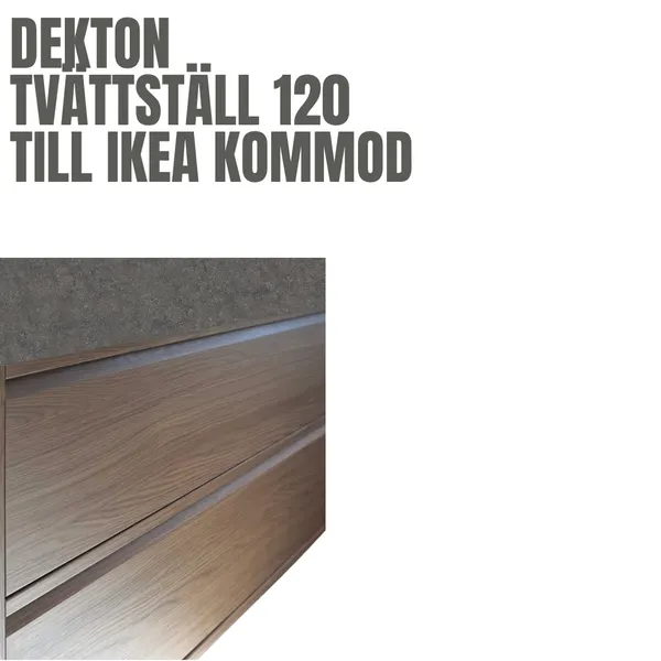 DEKTON Tvättställ 120 cm – Till IKEA kommod eller frihängande
