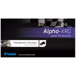 Tsubaki Alpha 2 XRG X-ring 428, clip, 130 länkar, Gold, 2400kg