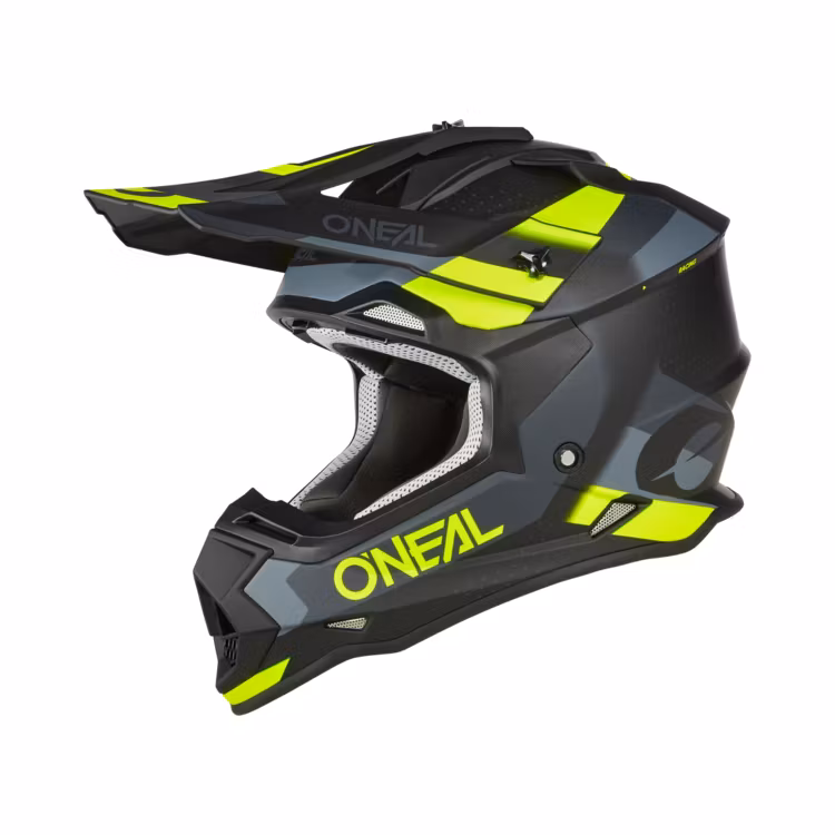 O'NEAL 2SRS Helmet SPYDE Black/Gray/Neon Yellow