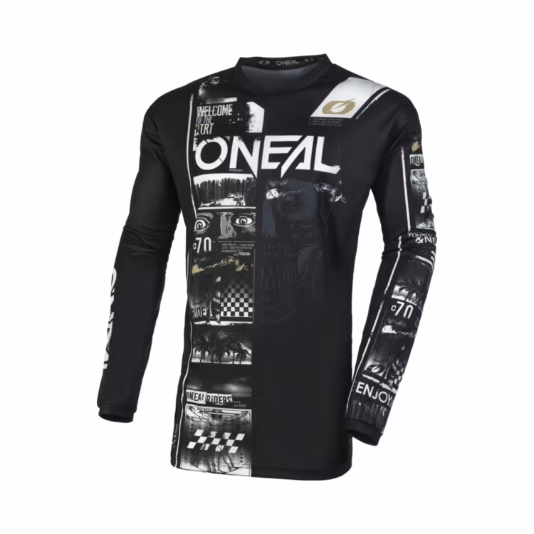 O'NEAL ELEMENT Jersey ATTACK Black/White SLUTSÅLD
