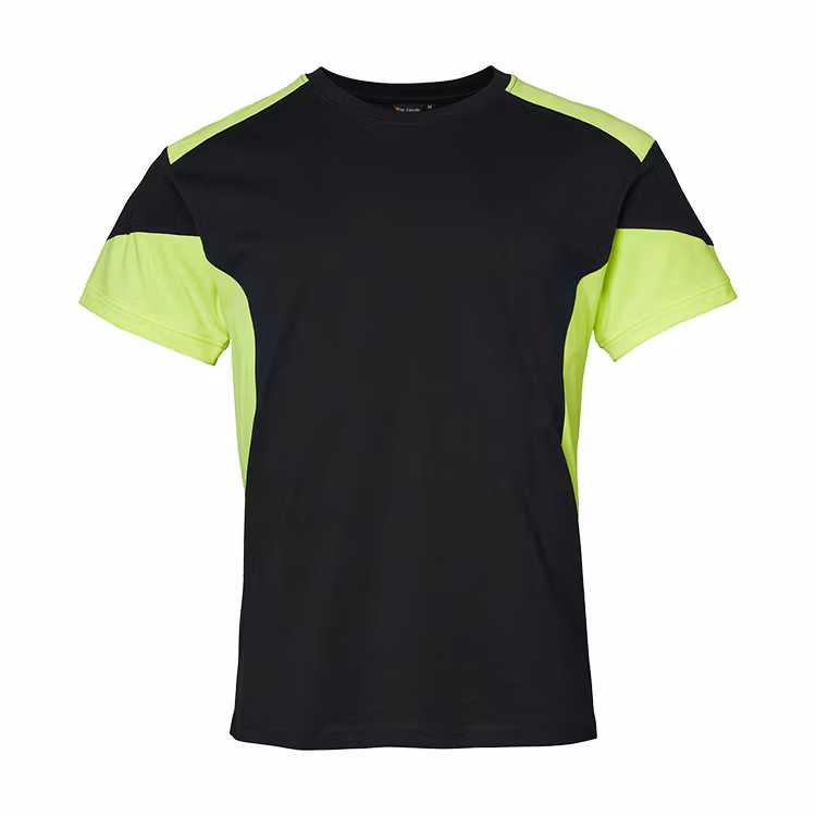 TOPSWEDE 210 T-shirt Svart / Fluorescerande Gul
